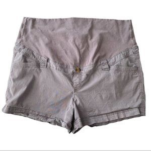 Thyme Maternity Grey Khaki Shorts XXL